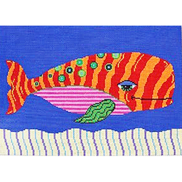 22501	HSF	Whale, orange and red stripes	10 x 14	13 Mesh Patti Mann