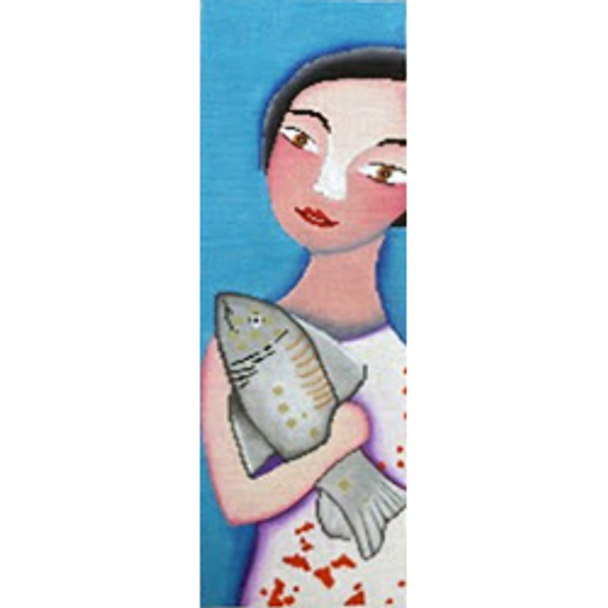 50018	VICT	lady and her pet fish	05 x 14	18  Mesh Patti Mann