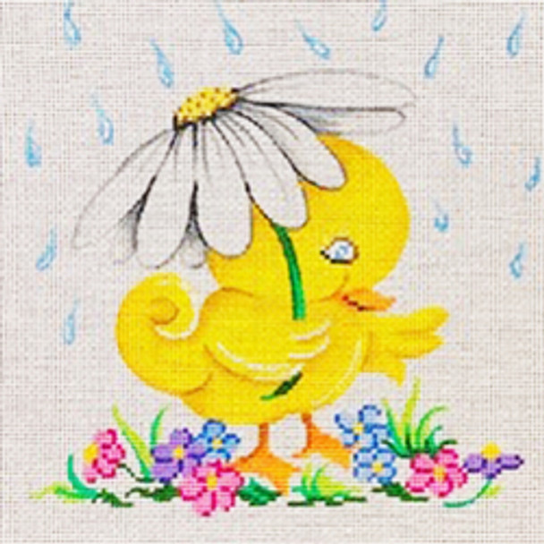 713	JUV	baby duck in the rain	10 x 10	13 Mesh Patti Mann