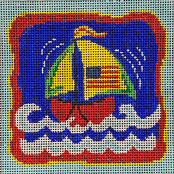 7457 MIN sailboat & flag 	04 x 04	18 Mesh Patti Mann