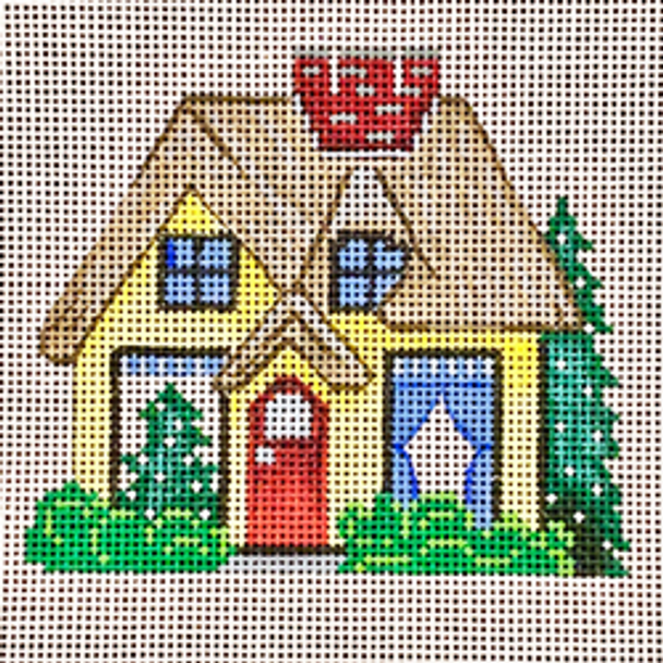 40031	CHR	Christmas house--thatched roof cottage 03 x 03	18 Mesh Patti Mann