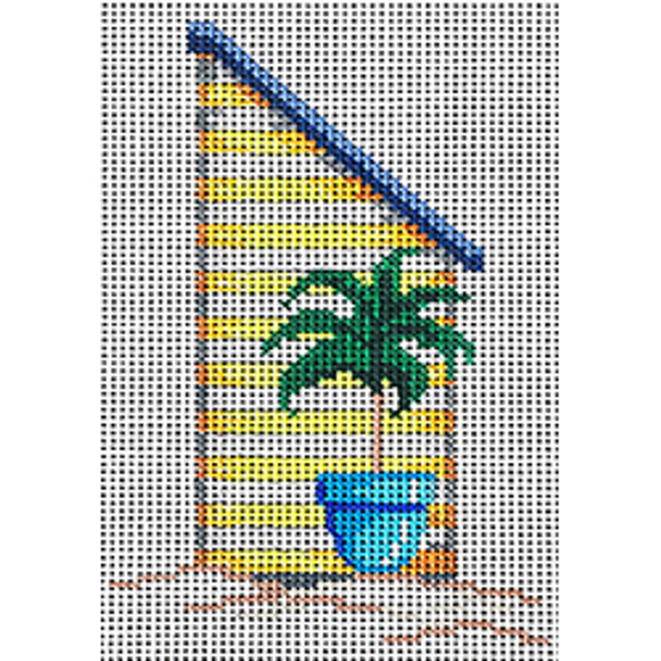 11867	MIN	cabana yellow shed with plant  03 x 05	18 Mesh Patti Mann