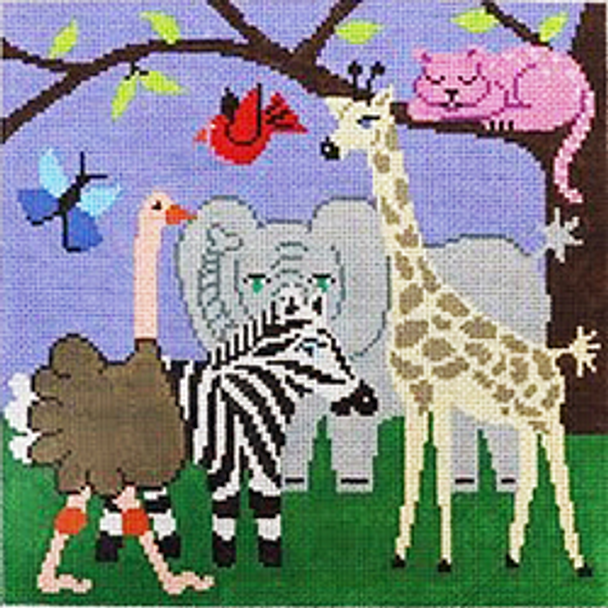 32004	PP	Animals--Safari 10 x 10	13 Mesh Patti Mann