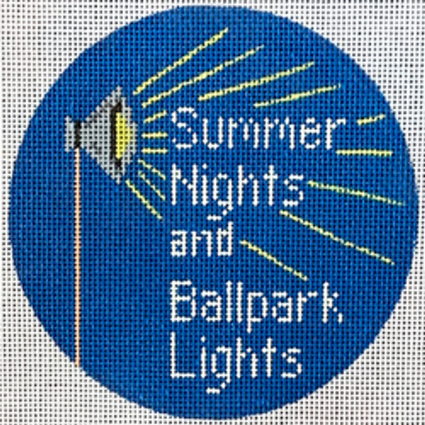 4210	MIN	ornament, …Summer nights, baseball lights	4.5" diam	18 Mesh  Patti Mann