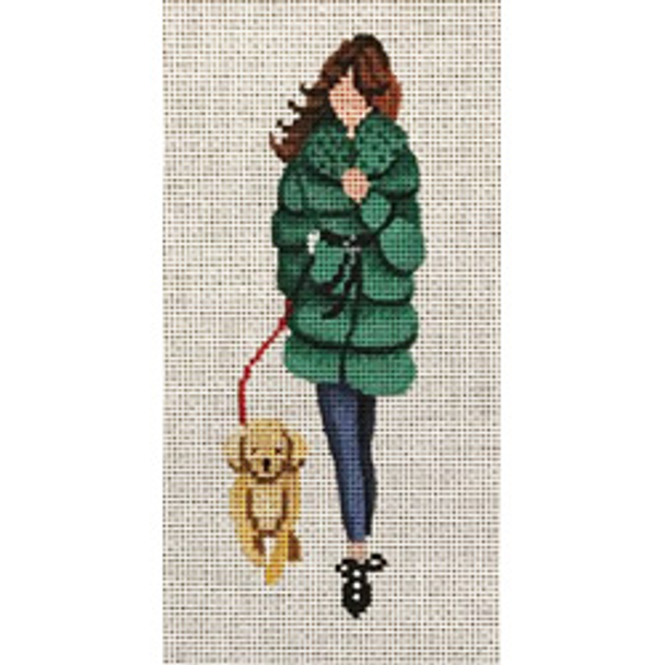 20086	RHD	ornament, dog walking	03 x 06	18 Mesh  Patti Mann