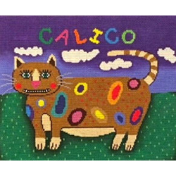 11709	TPOW	Terrell Powell calico cat	10 x 12	13 Mesh  Patti Mann