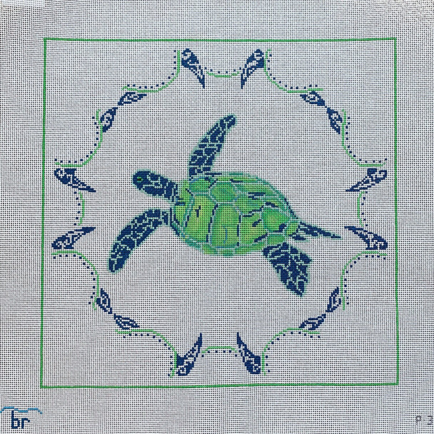 P3 	Honu (Sea Turtle)	13" x 13" 13 Mesh Blue Ridge Stitchery