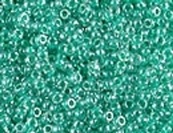 15-1555 15/0 Spkl Dk Aqua Green Lined Crystal 15 Miyuki Bead Embellishing Plus