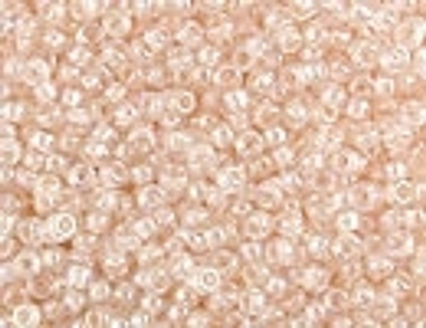 15-281 Pale Peach Lined Crystal Size 15 Miyuki Bead Embellishing Plus