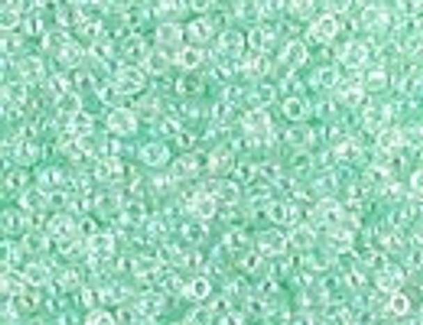 15-271 Lt Mint Green Lined Crystal AB Size 15 Miyuki Bead Embellishing Plus