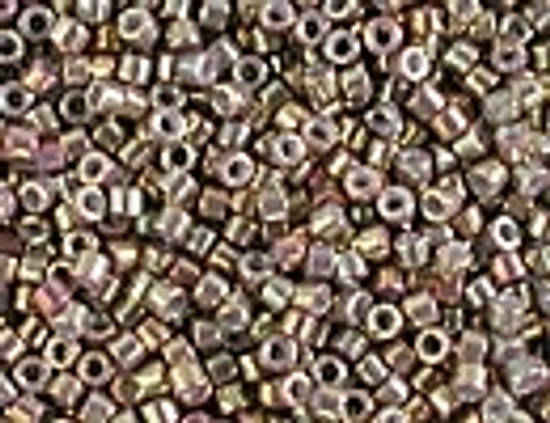 DB1010 Met Earth Batik Gold Iris Size 11 Delica Beads Miyuki Embellishing Plus