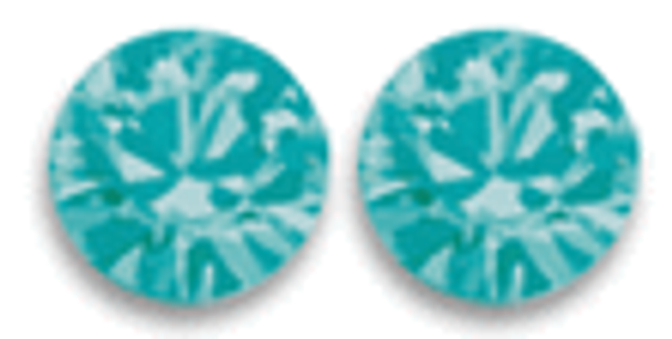 3708 Lt Turquoise Approximately 7mm Swarovski Crystals Embellishing Plus