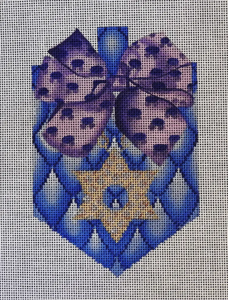 Han-5a Dreidel Ornament Star 4x6 18 Mesh Lani Enterprises 