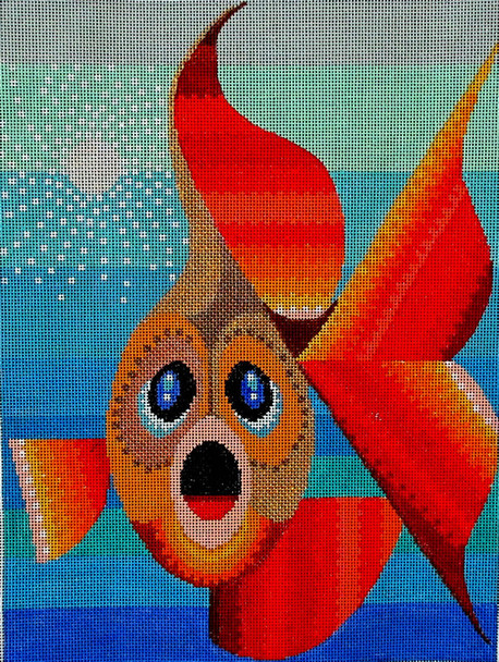 DB-15	Goldfish	9x11.5 18 Mesh Tapestry Fair DOMINIC  BORBEAU