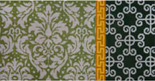 Miscellaneous L567 Tulip Damask in Moss	 8 x 16	13 Mesh JP Needlepoint