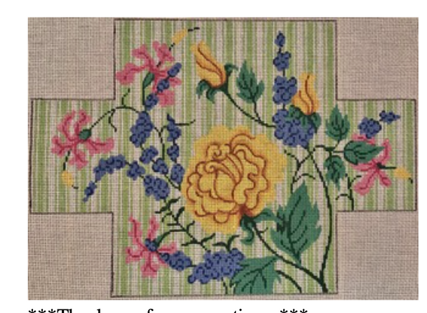 1092 Brickcover,roses and stripes 13 Mesh Patti Mann 