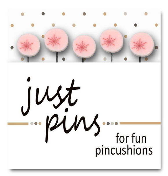 Just Pins - Just Red Sparkles on Pink Just Another Button Company