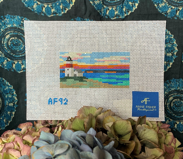 AF92 Lighthouse insert	2" x 4" 13 Mesh Anne Fisher Needlepoint, llc