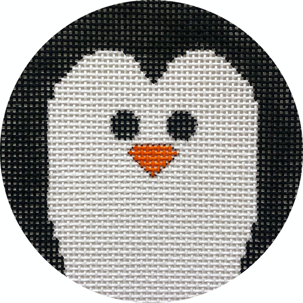 APX413 Penguin Face 13 mesh 4" ROUND Alice Peterson Designs