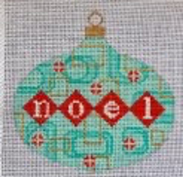 CH406NO Mod Noel Ornament 4 1/8 x 4 EyeCandy Needleart