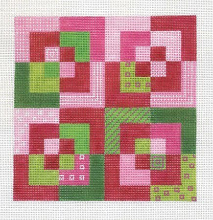G102H Holiday Colors Puzzle 6 x 6 18 Mesh EyeCandy Needleart