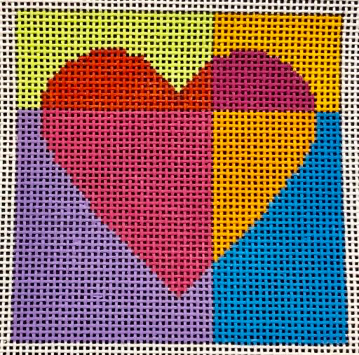 H109D Floating Hearts 3 x 3 18 Mesh EyeCandy Needleart