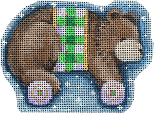 CT-2063 Brown Bear on Wheels Ornament 4.5x4 18 Mesh  Associated Talents