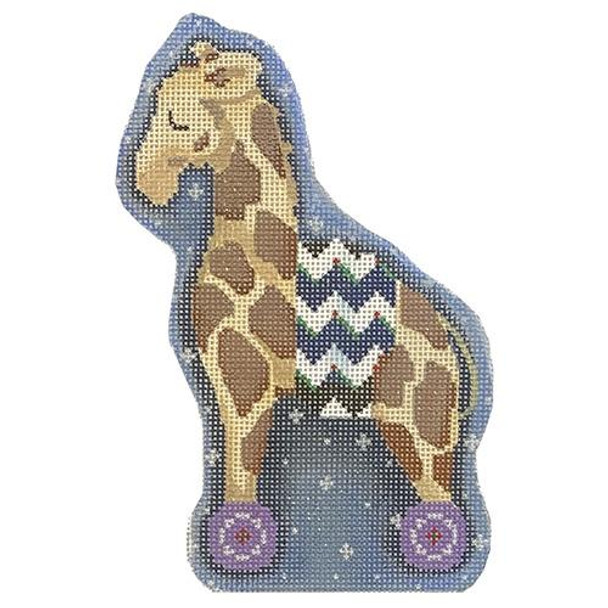 CT-2075 Harlequin Giraffe on Wheels Orn. 4.5x4 18 Mesh  Associated Talents