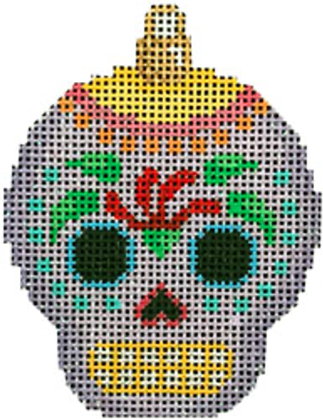 EE-1455 Sugar Skull Ornament/Purple 2.25x3 18 Mesh  Associated Talents