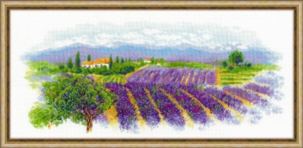 RL1690 Riolis Cross Stitch Kit Blooming Provence 21.75" x 9.75" ; White Aida; 14ct 