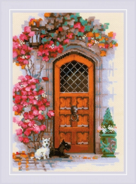 RL1832 Riolis Cross Stitch Kit Scottish Door 8.25" x 11.75"; Aida; 14ct 