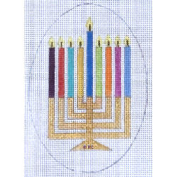 HO2091 Hanukkah 5" Oval, 18 Mesh Raymond Crawford Designs