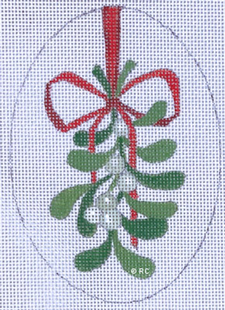 HO2041 MISTLETOE OVAL 5" 18 Mesh Raymond Crawford Designs