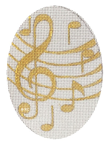 HO2045 GOLD MUSIC OVAL 5" 18 Mesh Raymond Crawford Designs