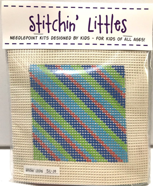 SL - 10 Bold Beginner 5 x 5 7 Mesh Stitchin' Littles Kits Purple Palm Designs