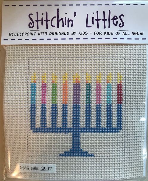 SL - 17 Festival of Lights 5 x 5 7 Mesh Stitchin' Littles Kits Purple Palm Designs