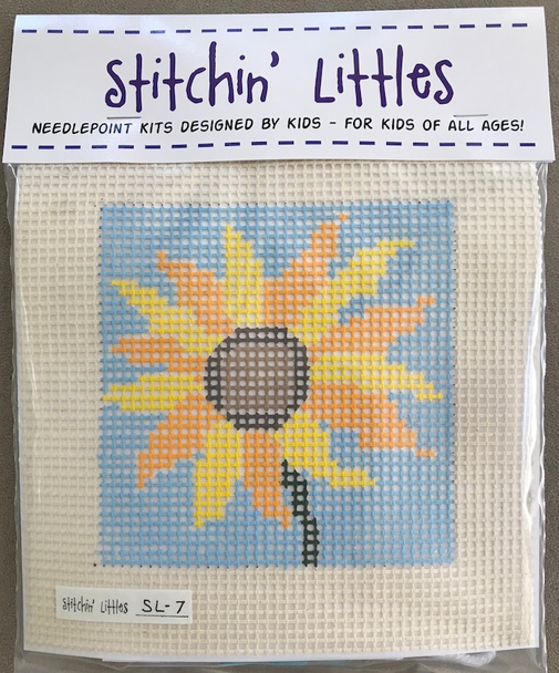 SL - 7 Sunshine 5 x 5 7 Mesh Stitchin' Littles Kits Purple Palm Designs