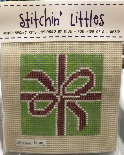 SL - 20 Green Gift 5 x 5 7 Mesh Stitchin' Littles Kits Purple Palm Designs