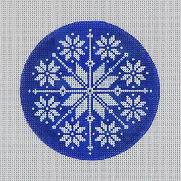 NOR03 Blue Nordic Snowflake 4 Dia 18 Mesh Pepperberry Designs 