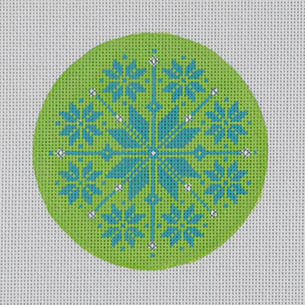 NOR05 Nordic Snowflake Green/Tur- 4 Dia 18 Mesh Pepperberry Designs 