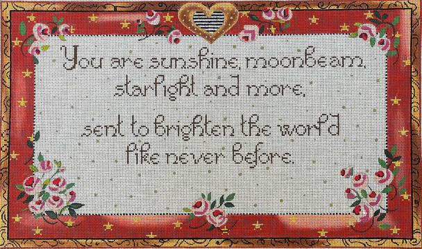 Cheeky Saying AC703 Colors of Praise You Are Sunshine 15 1/4 x 9   18 Mesh