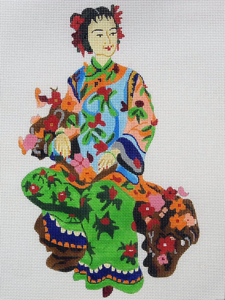 GS1084 Asian Girl 14 × 11 in 18 Mesh MAGIC NEEDLE, INC. 