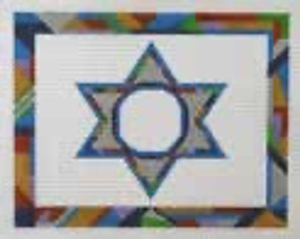 GS616 Star with Circle/ open star tallit MAGIC NEEDLE, INC. 