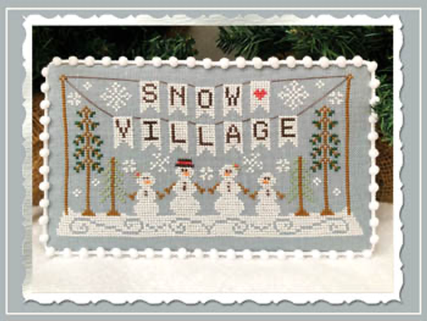 Snow Village 1 - Banner by Country Cottage Needleworks 19-2242 YT