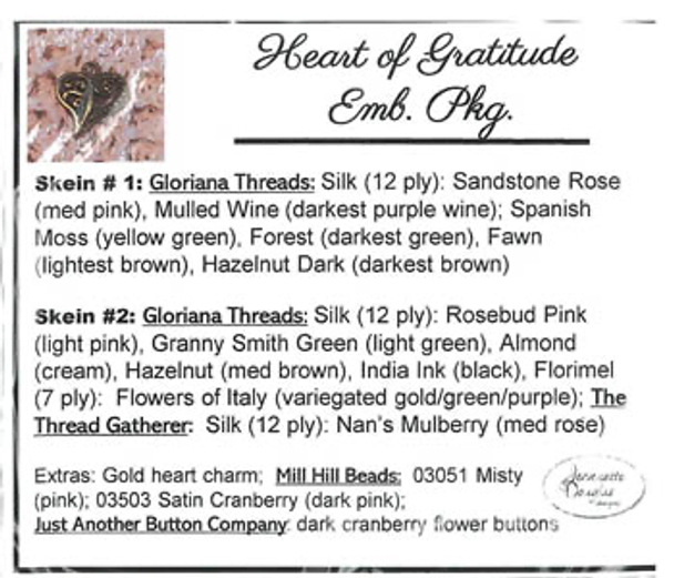 Heart Of Gratitude Emb by Jeannette Douglas Designs 20-1188