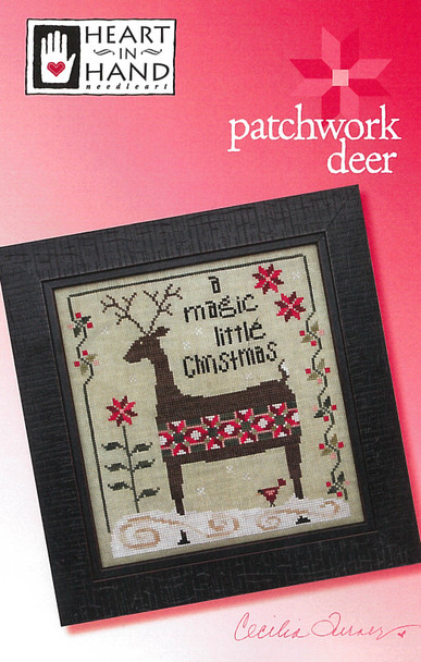 Patchwork Deer 103W x 112H by Heart In Hand Needleart 19-2639 YT