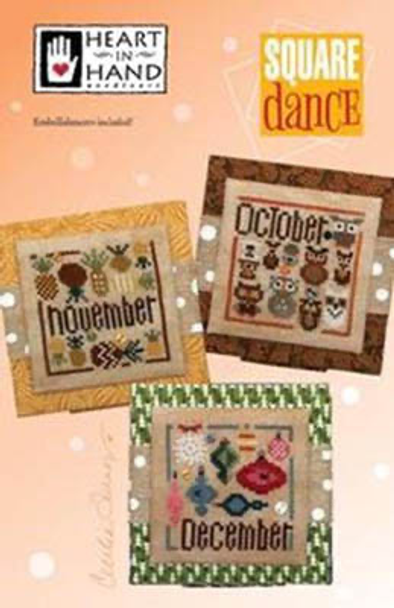 Square Dance (Oct Nov Dec) w/embmb 40W x 40H by Heart In Hand Needleart 19-2446