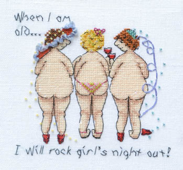 When I Am Old I Will Rock Girls Night Out 82w x 72h by MarNic Designs 19-2597