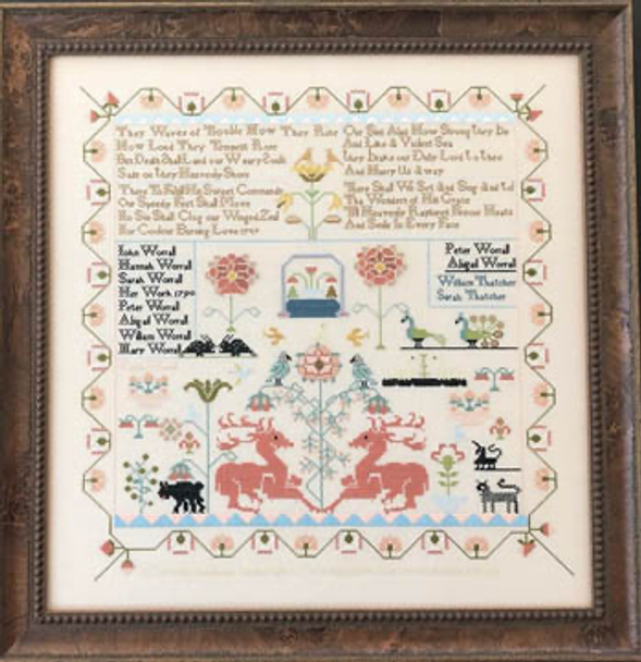 Sarah Worrall 1790 320h x 310w by Queenstown Sampler Designs 20-1359 YT