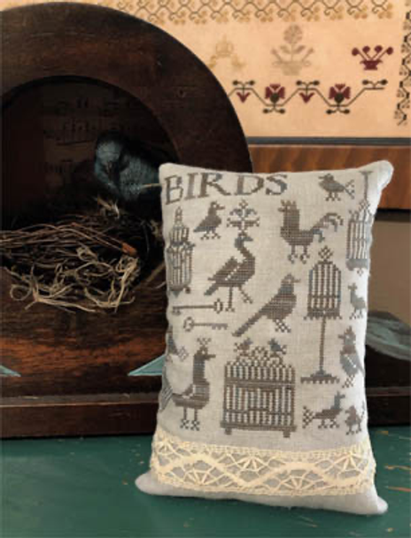 Antique Birds & Cages 80 x 90 by Shakespeare's Peddle 20-1216 YT